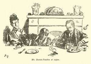 Mr. Burwin-Fosselton aan het avondeten